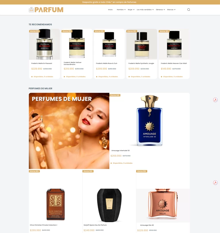 página web don parfum